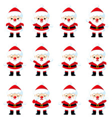 ポーズいろいろサンタ（赤服）