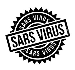 Sars Virus rubber stamp. Grunge design with dust scratches. Effects can be easily removed for a clean, crisp look. Color is easily changed.