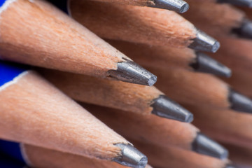 Sharpen pencils close up background