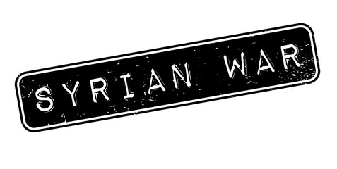 Fototapeta premium Syrian War rubber stamp. Grunge design with dust scratches. Effects can be easily removed for a clean, crisp look. Color is easily changed.