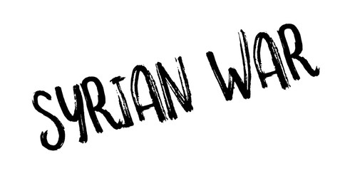 Syrian War rubber stamp. Grunge design with dust scratches. Effects can be easily removed for a clean, crisp look. Color is easily changed.