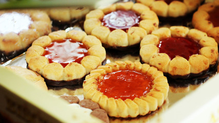 Beautiful different cookies, a delicious dessert