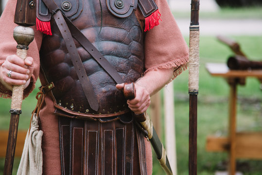 Close up on Centurion - Roman ancient soldier