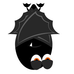 Isolated halloween bat on a white background, Vector illustration