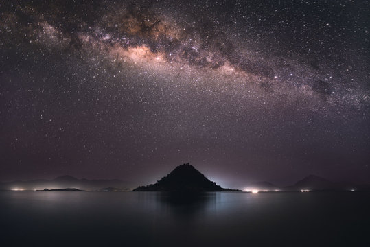 Dark Night With Milky Way.