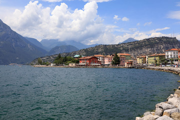 View of Lake Garda in Italy a beautiful summer day.