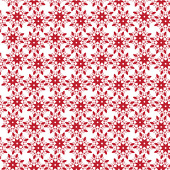 red abstract snow pattern  flower