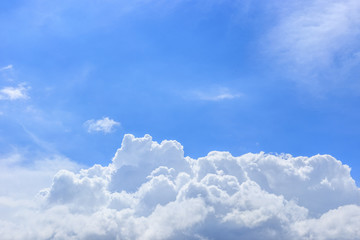 Naklejka na ściany i meble blue sky background with puffy white cloud