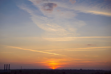 Obraz premium beautiful orange sunset