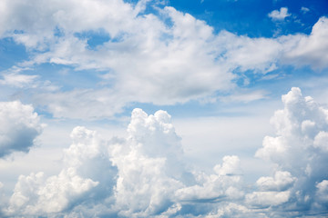 clouds in the blue sky