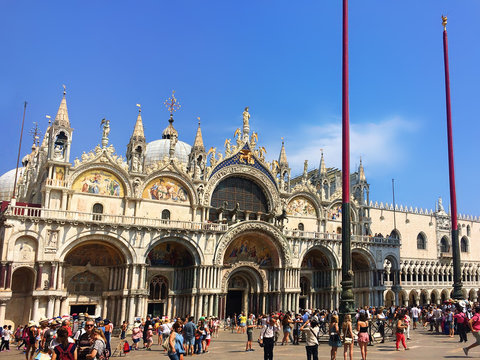 The famous Cathedral of St. Mark. Venice. Italy. Tourist attraction