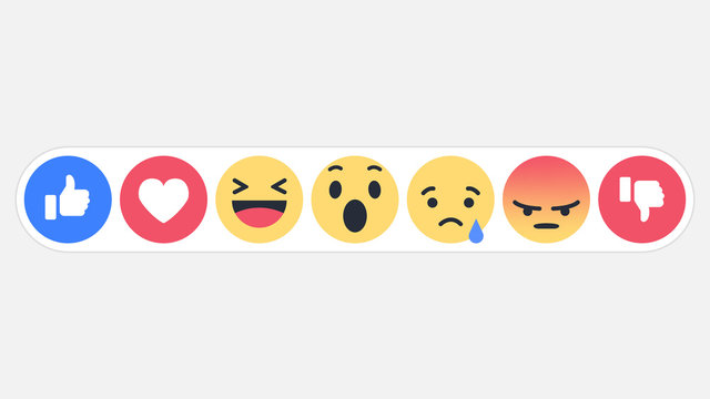Emoji Social Network Reactions Icon, Vector Illustration