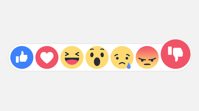 Emoji social network reactions icon, vector illustration