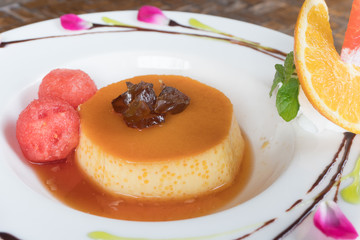 Custard Pudding plates decorated beautifully