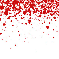 Fototapeta na wymiar vector background with red hearts
