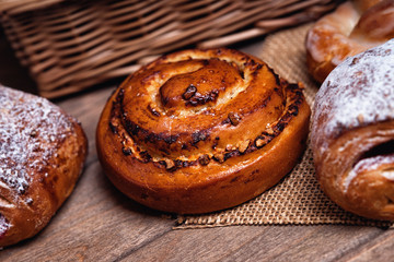 Fresh baked homemade buns and rolls 
