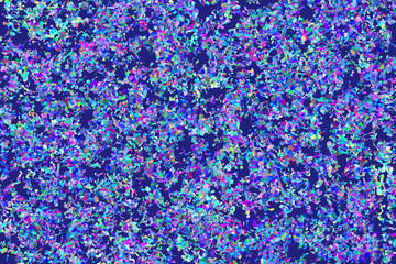 abstract background with multicolored confetti dots on blue