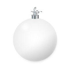 Weihnachtskugel Kugel Weiß Silber Christbaum Schmuck Christbaumschmuck Symbol Zeichen