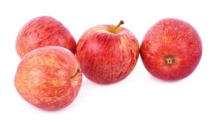 Red apple on white background