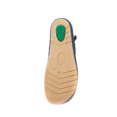 Orthopedic footwear for people with pronation of foot, top view on the sole