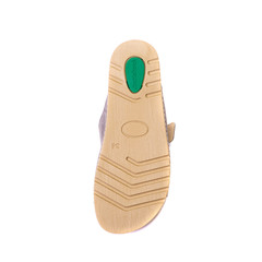 Orthopedic footwear for people with pronation of foot, top view on the sole