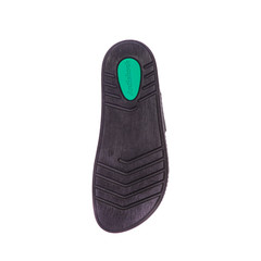 Orthopedic footwear for people with pronation of foot, top view on the sole