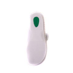 Orthopedic footwear for people with pronation of foot, top view on the sole