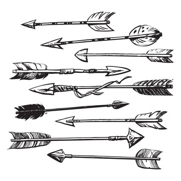 Set of 9 ethnic indian arrows