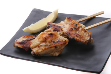 Tasty grilled chicken wings with lime