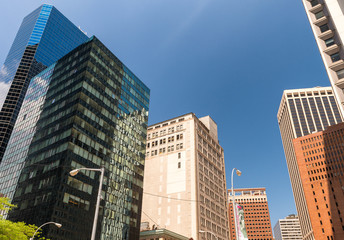 Fototapeta premium New York City - Manhattan skyline from street level