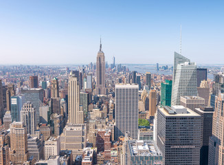 Fototapeta na wymiar Aerial view of Midtown skyscrapers, New York City