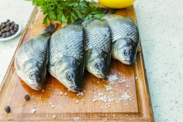 still life from fresh fish