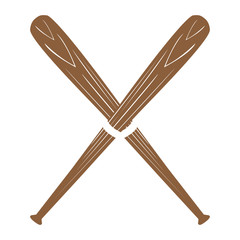 Isolated pair of baseball bats, Vector illustration