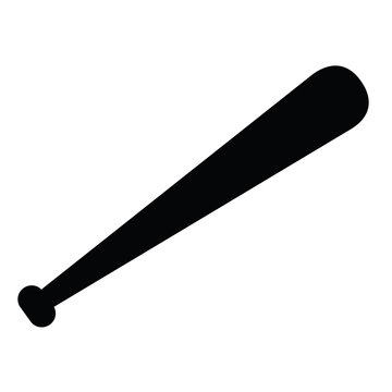 Isolated silhouette of a baseball bat, Vector illustration
