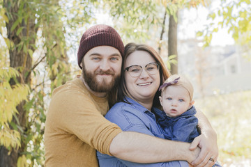 Millennial Family with Mom, Dad, and Beautiful Baby Girl