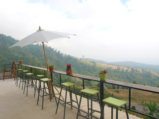 The avialable seat at the terrace