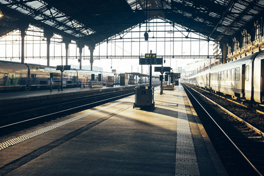 Interior of Gare de Lyon train station, Paris, France