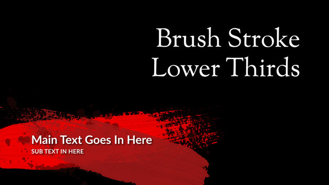 Brush Stroke Lower Thirds Pack