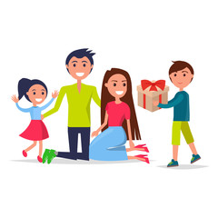 Parents Day Poster Depicting Smiling Family