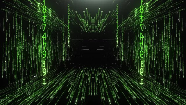 Green corridor from the matrix code