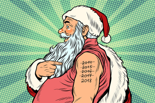 Santa Claus with tattoos 2018