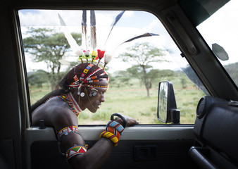 Colourful Samburu Warriors. Kenya