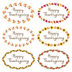 Thanksgiving graphics with oval frames