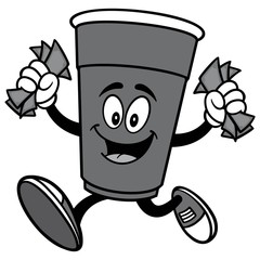 Party Cup with Money Illustration