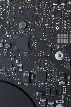Close-up of computer circuit board