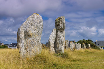 Steinreihen von Lagatjar, Halbinsel Crozon in der Bretagne - Alignements de Lagatjar in Brittany