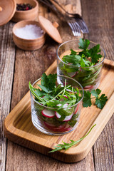 Arugula and radish salad