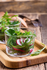Arugula and radish salad