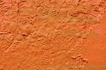 orange gestrichene Wand