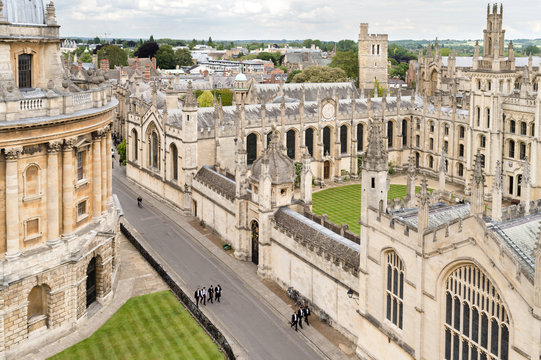 Ariel view of All Souls College Oxford